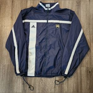 Vintage Adidas University of Notre Dame Fighting Irish Windbreaker Men's Size L